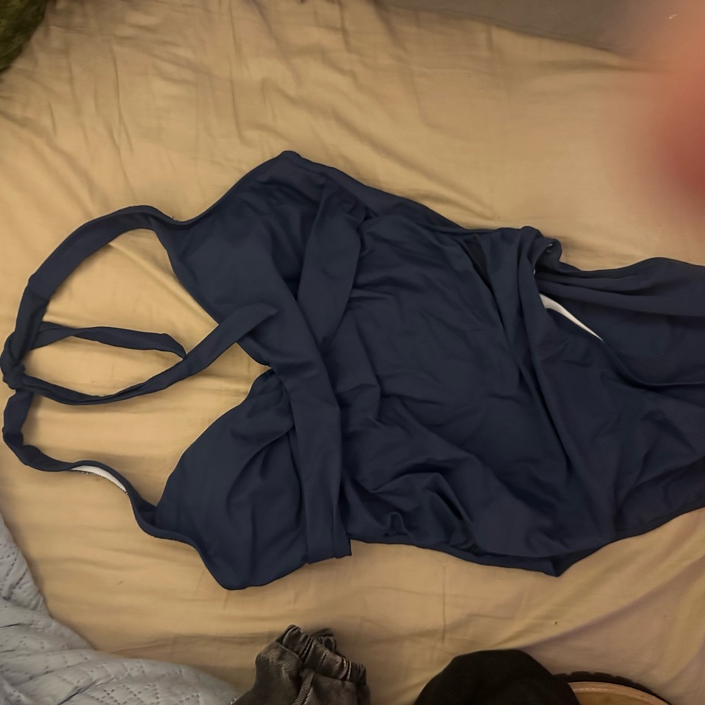 NWOT‎ Cupshe Navy Women's One Piece Swimsuit